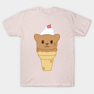 Ice cream cat chocolate T-Shirt